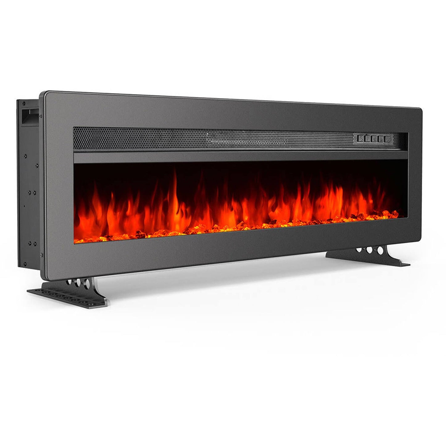 Wall Mounted Freestanding Electric Fireplace – Black / 102cm