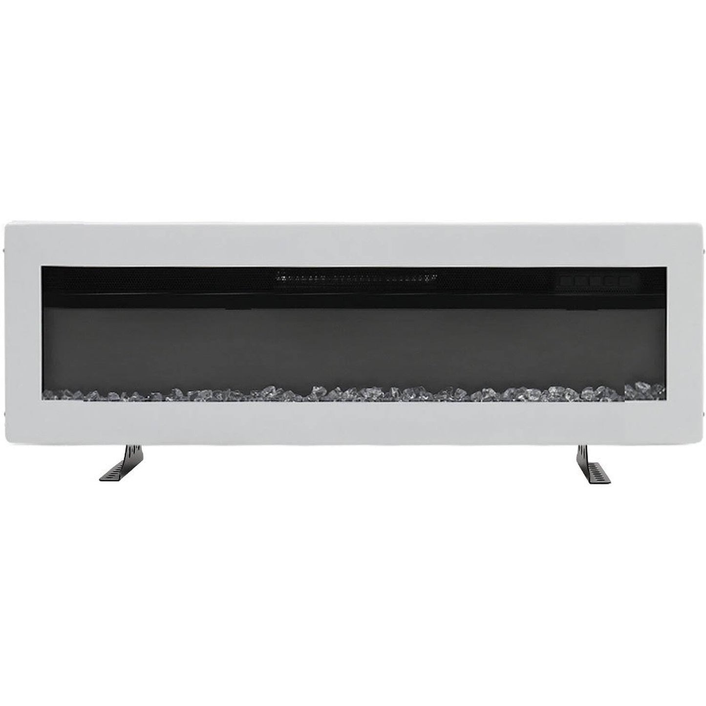 Wall Mounted Freestanding Electric Fireplace – White / 127cm