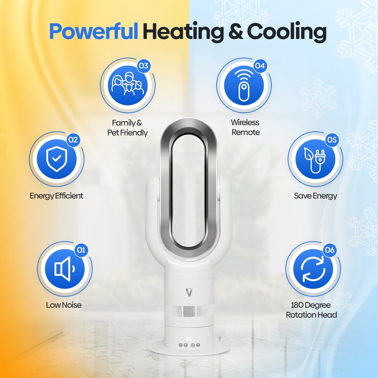 Vortex Air Fan Heater Hot Cool