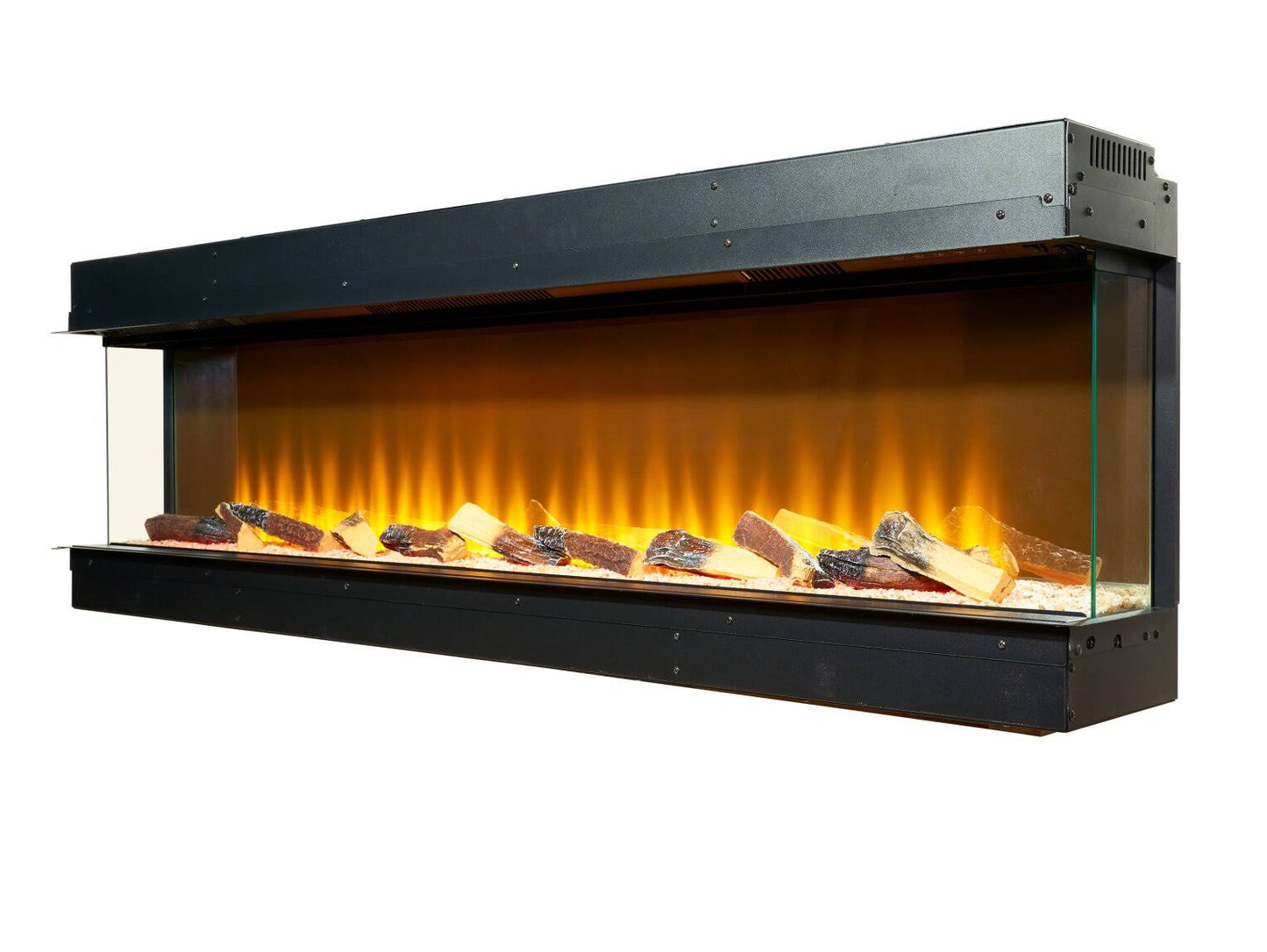 Adam Sahara Electric Inset Media Wall Fire with Remote Control, 61 Inch