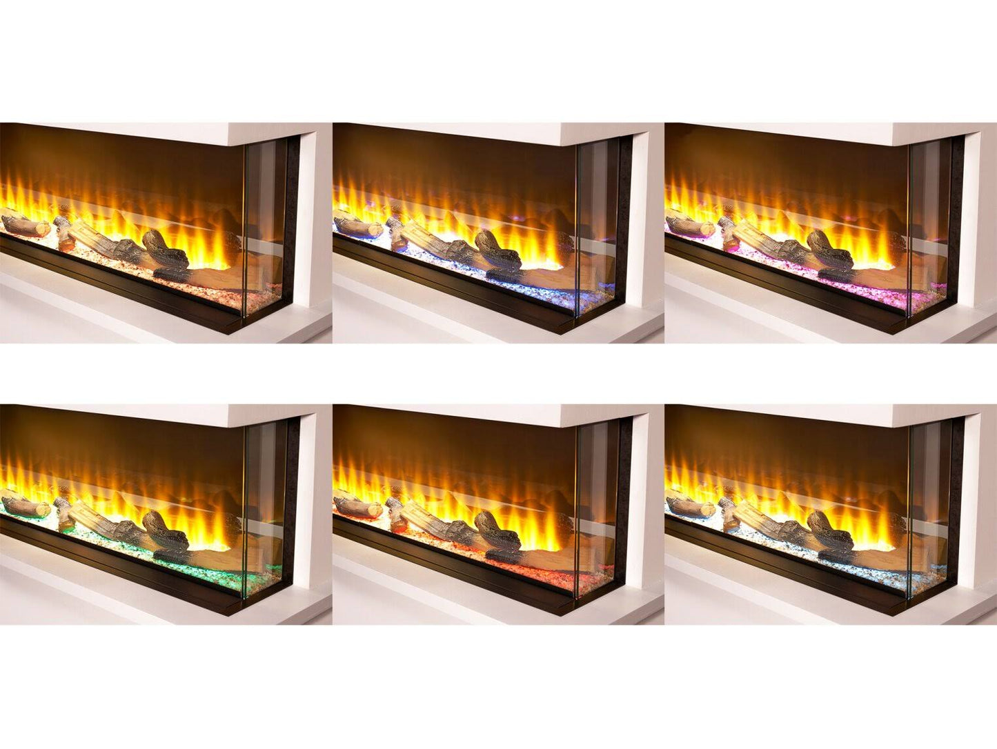 Adam Sahara Electric Inset Media Wall Fire with Remote Control, 61 Inch