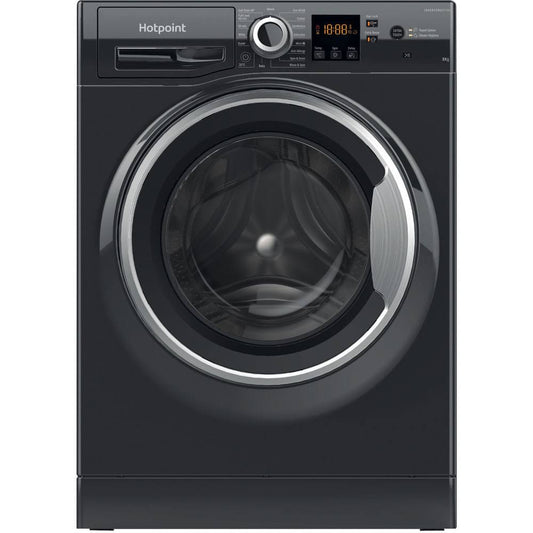 Hotpoint 8kg 1400 Spin Washing Machine - Black - REFURB-C