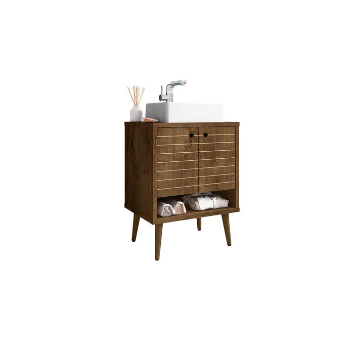 Altom 24" Single Bathroom Vanity Set Mercury Row Base Finish: Rustic Brown |  Bathroom Vanities