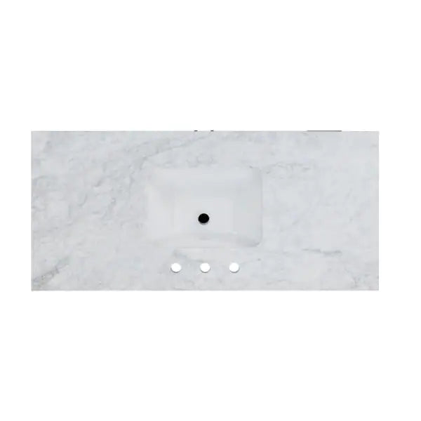 Home Decorators Collection Stanbury 48 in. W x 22 in. D Vanity in Cashmere with Carrara Marble Vanity Top with White Basin | Bathroom Vanities