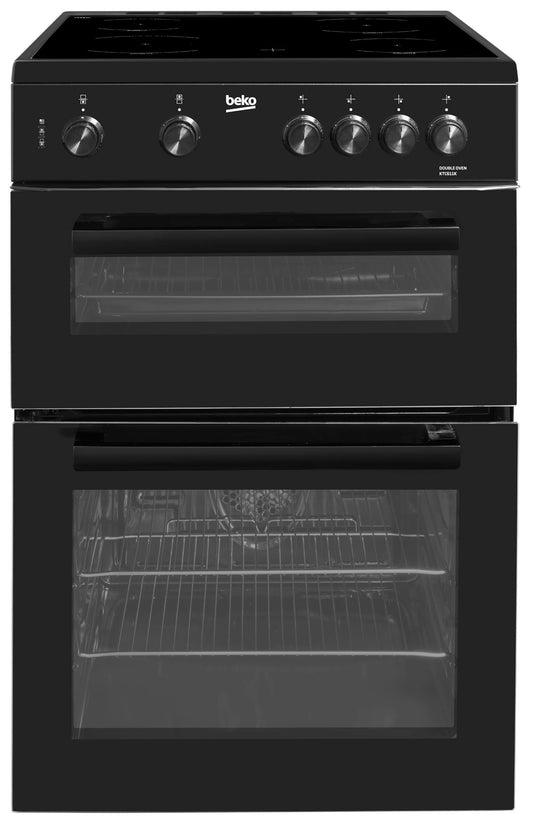 Beko KTC611K 60cm Electric Cooker with Ceramic Hob - Black