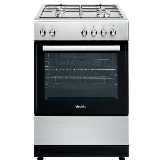 Refurbished electriQ EQDFSC60A 60cm Dual Fuel Cooker Stainless Steel