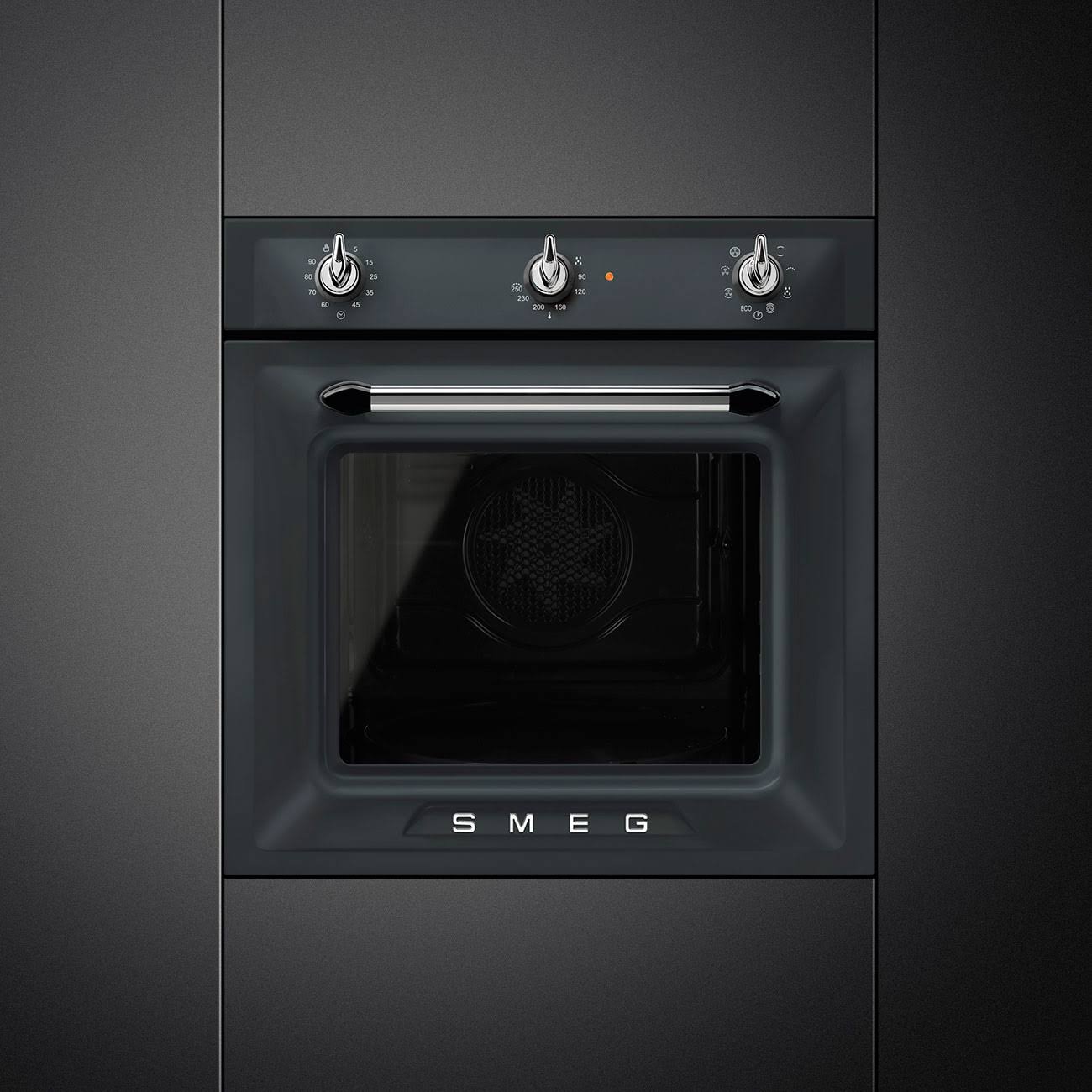 Smeg Victoria Black Single Built in Electric | Oven