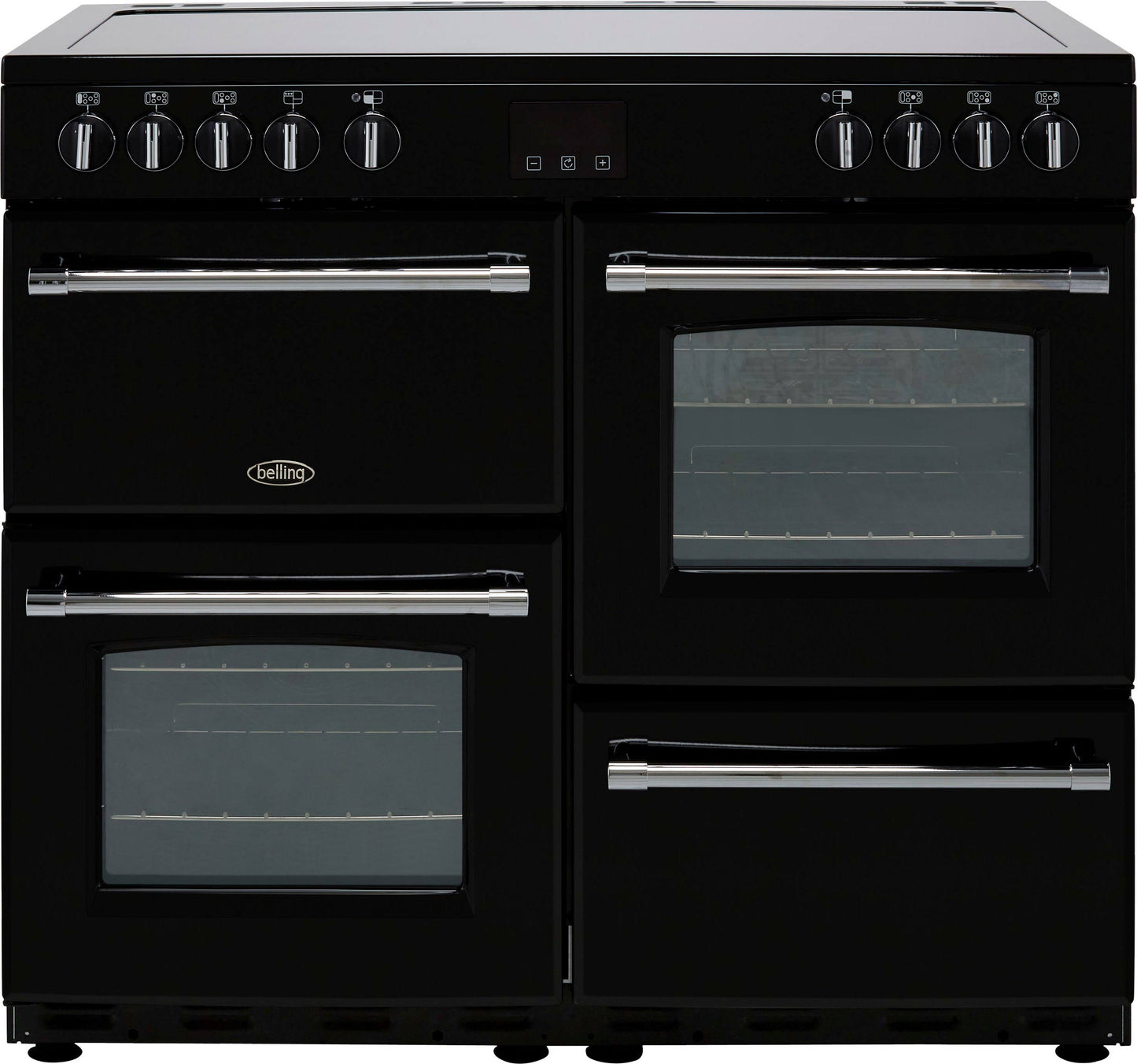 Belling Farmhouse 100e Black 100cm Electric Ceramic Range Cooker