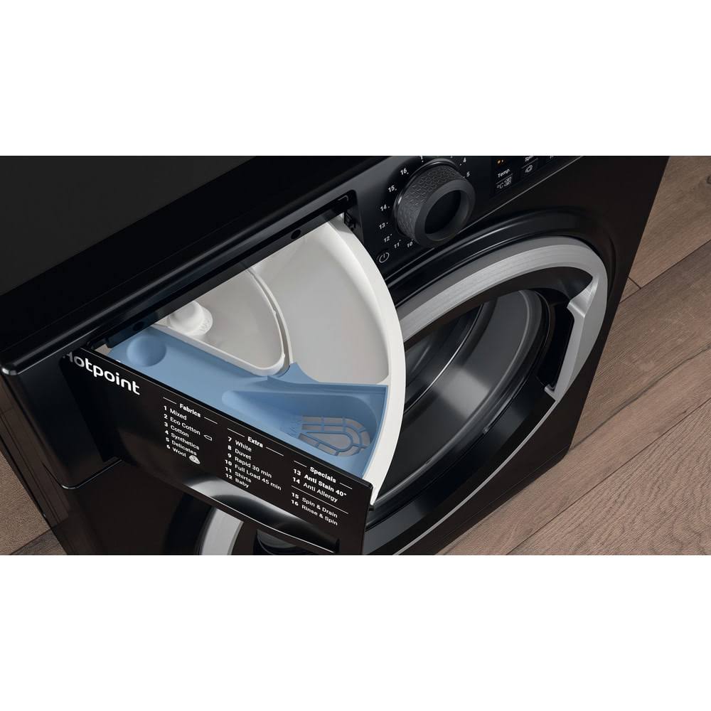 Hotpoint 8kg 1400 Spin Washing Machine - Black - REFURB-C