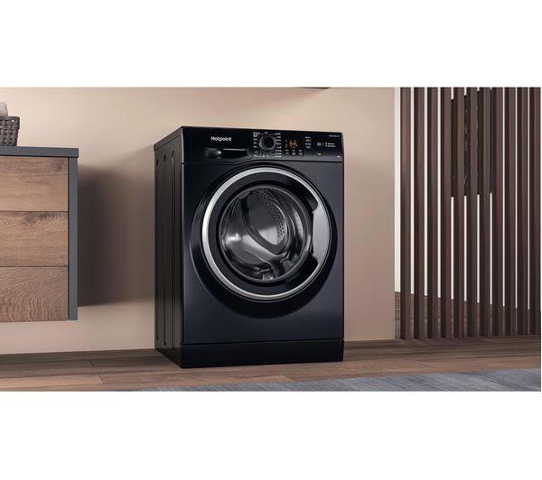 Hotpoint 8kg 1400 Spin Washing Machine - Black - REFURB-C