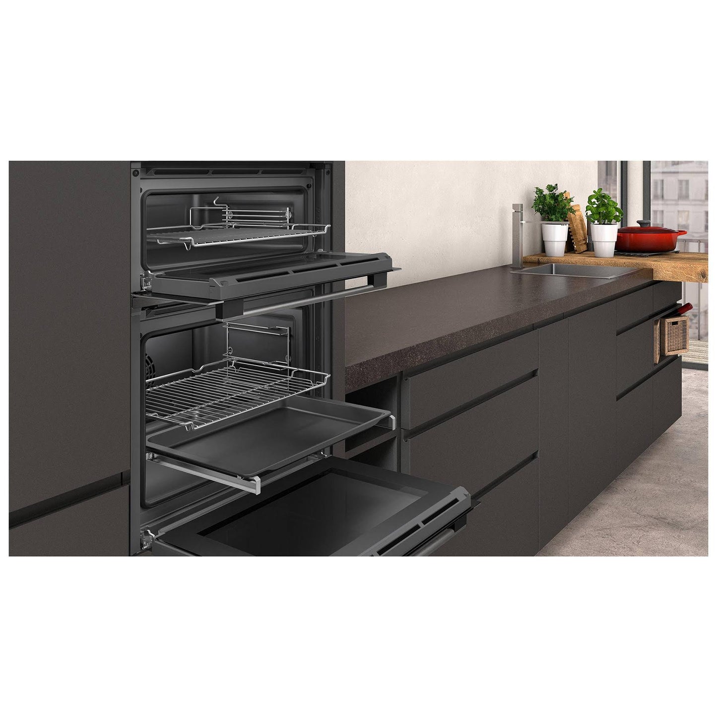 Neff Built in Electric Double - Graphite | Oven