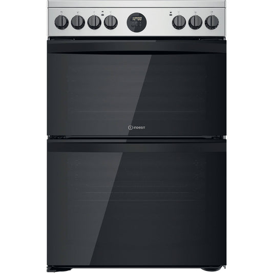 Indesit ID67V9HCX/UK 60cm Electric Double Cooker