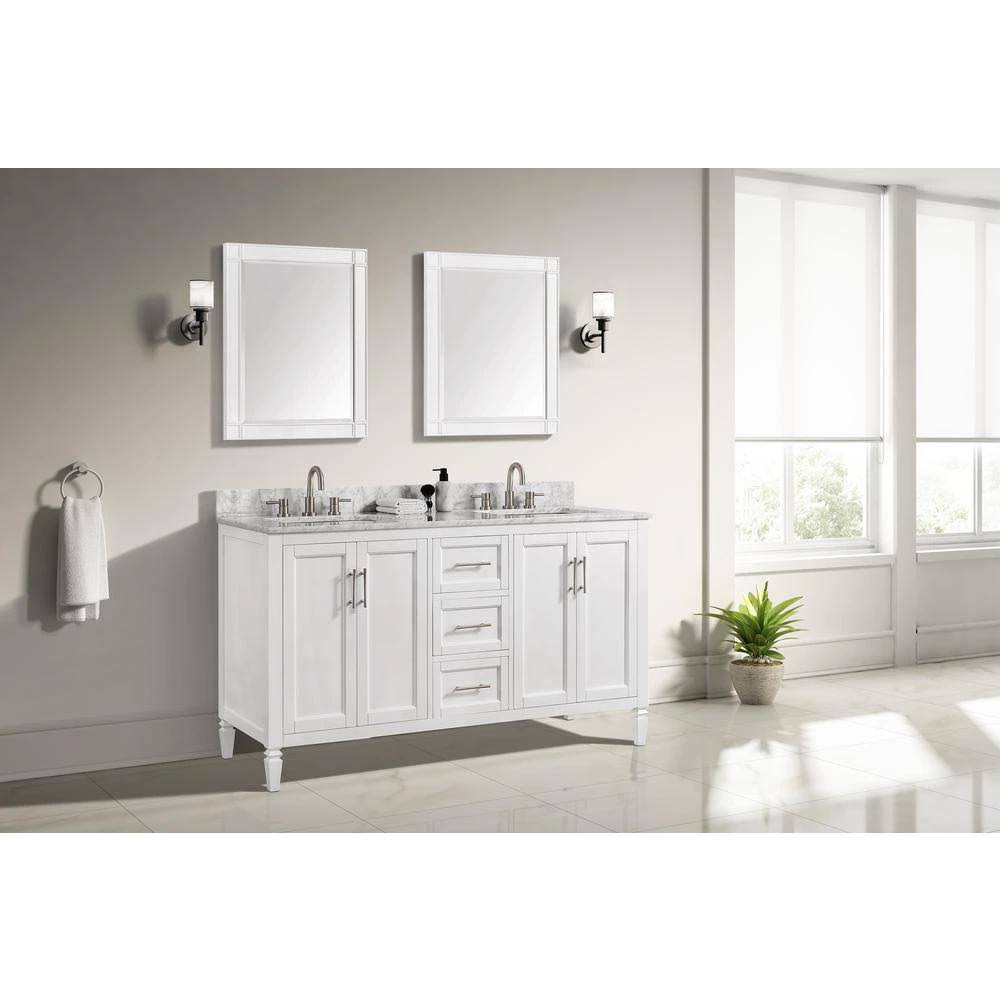 Stockham 60 in. W x 21-1/2 in. D Bathroom Vanity Cabinet Only in White | Bathroom Vanities