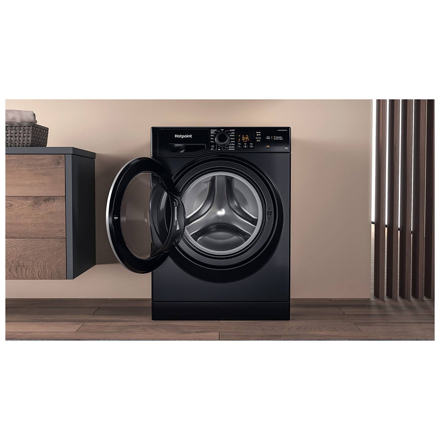 Hotpoint NSWM1045CBSUKN 10kg 1400 Black Washing Machine