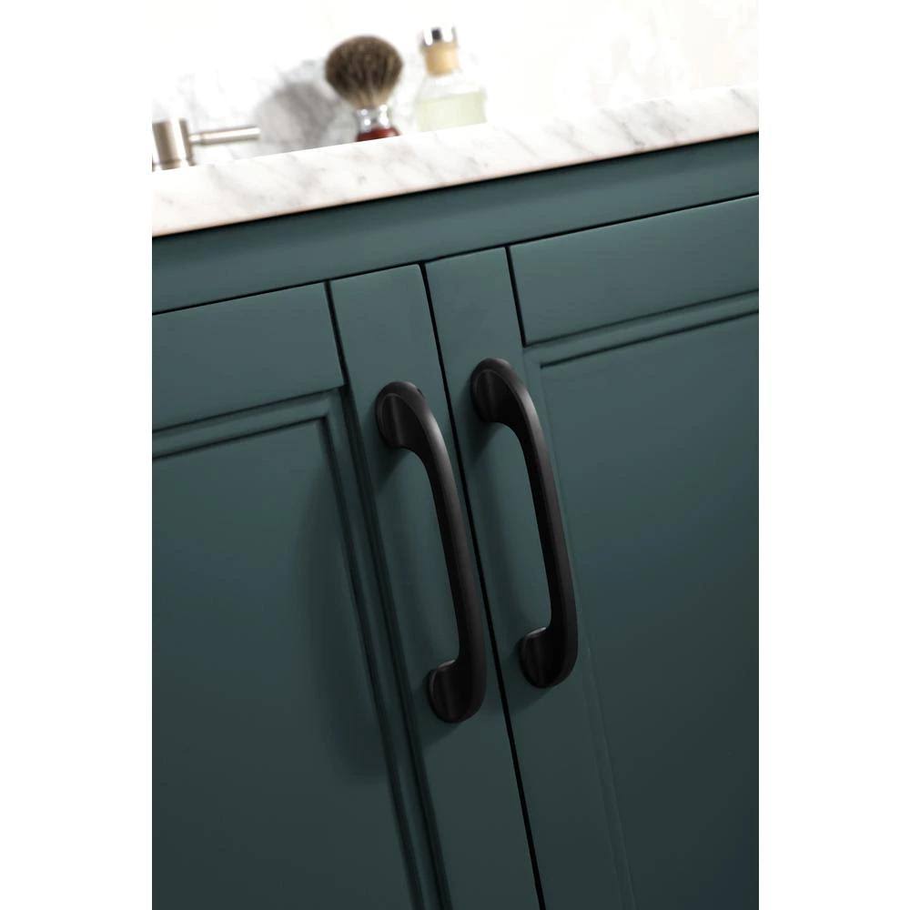 Home Decorators Collection Sherway 49 in. W x 22 in. D Bath Vanity in Antigua Green with Marble Vanity Top in Carrara White with White Basins | Bathroom Vanities