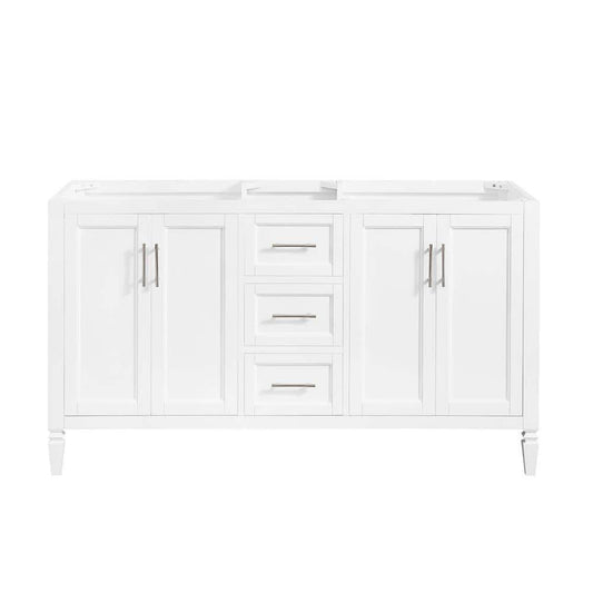 Stockham 60 in. W x 21-1/2 in. D Bathroom Vanity Cabinet Only in White | Bathroom Vanities