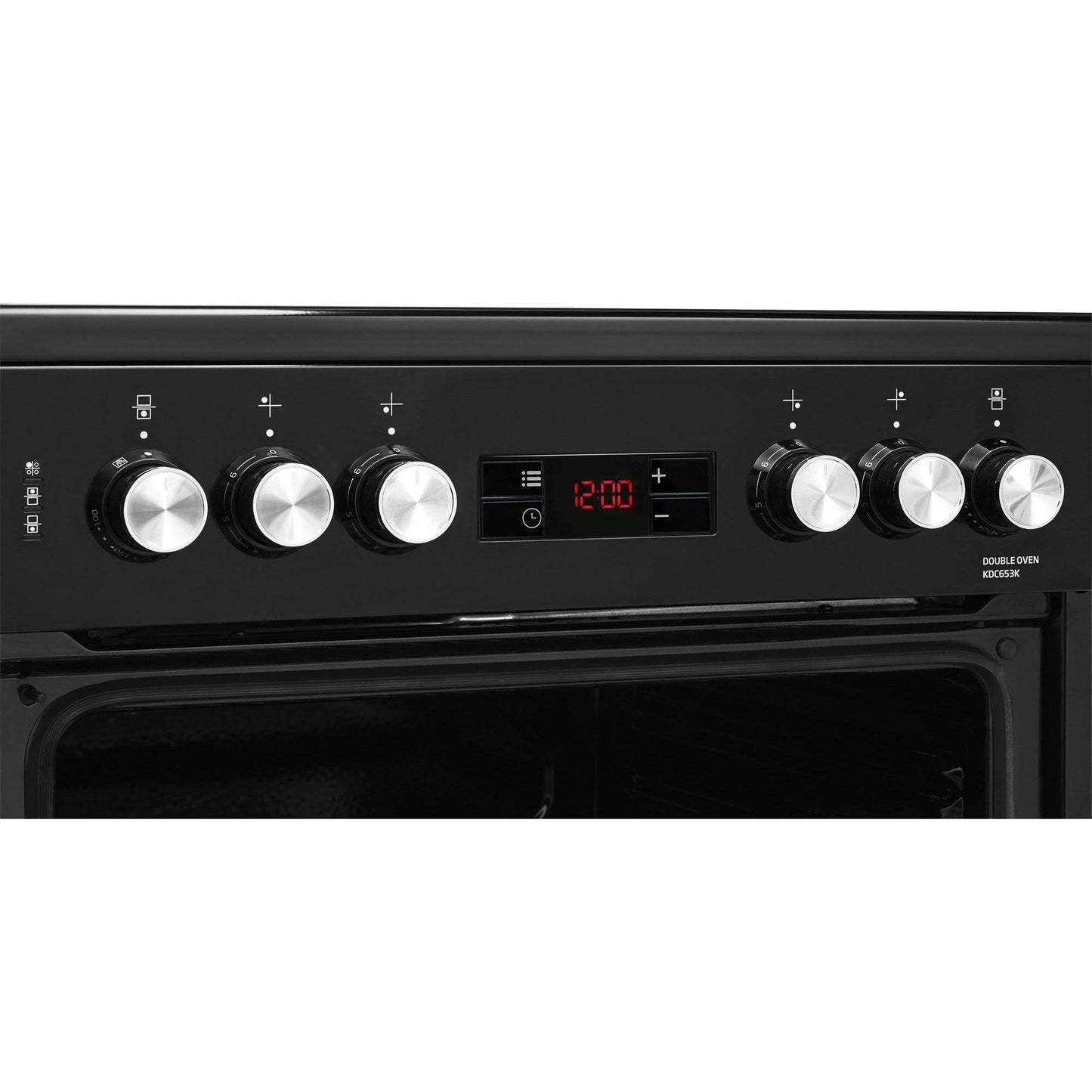 Beko KDC653K 60cm Double Oven Electric Cooker with Ceramic Hob - Black