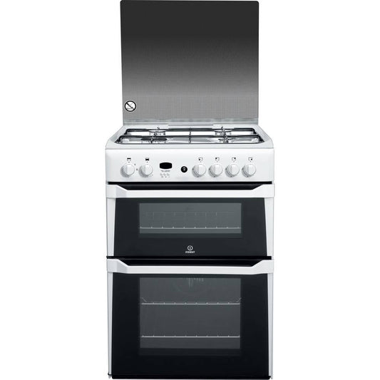 Indesit ID60G2W Gas Double Cooker White 60cm