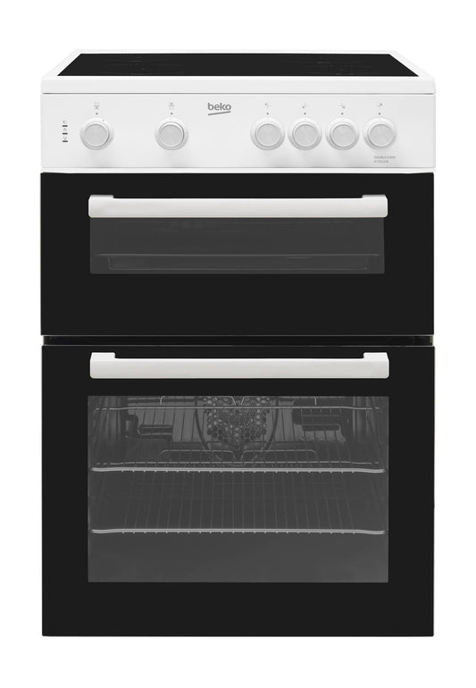 Beko KTC611W 60cm Electric Cooker with Ceramic Hob - White