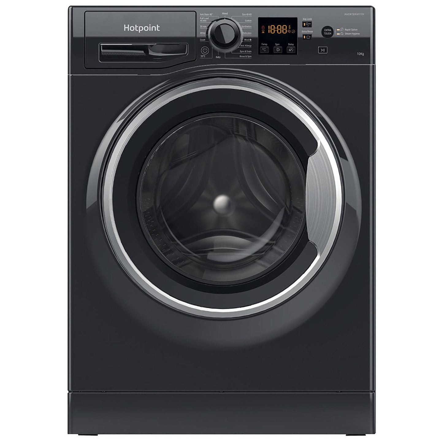 Hotpoint NSWM1045CBSUKN 10kg 1400 Black Washing Machine