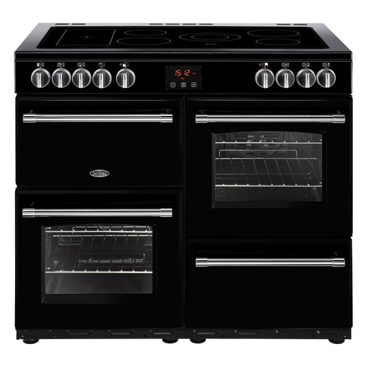 Belling Farmhouse 100e Black 100cm Electric Ceramic Range Cooker