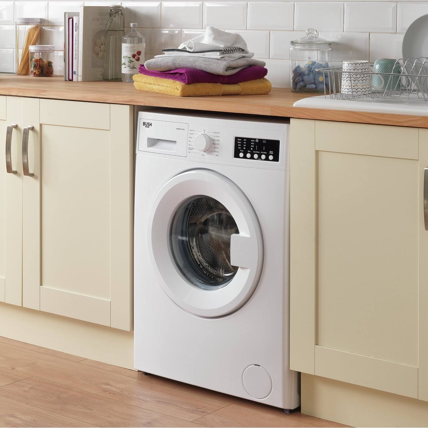 Bush WMSAE712EW Free Standing 7kg 1200 Spin Washing Machine - White