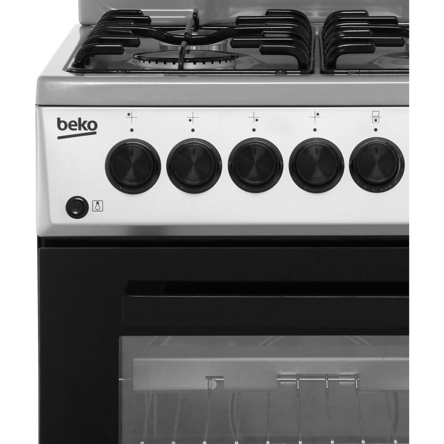 Beko KA52NES 50cm Gas Cooker with Grill - Silver