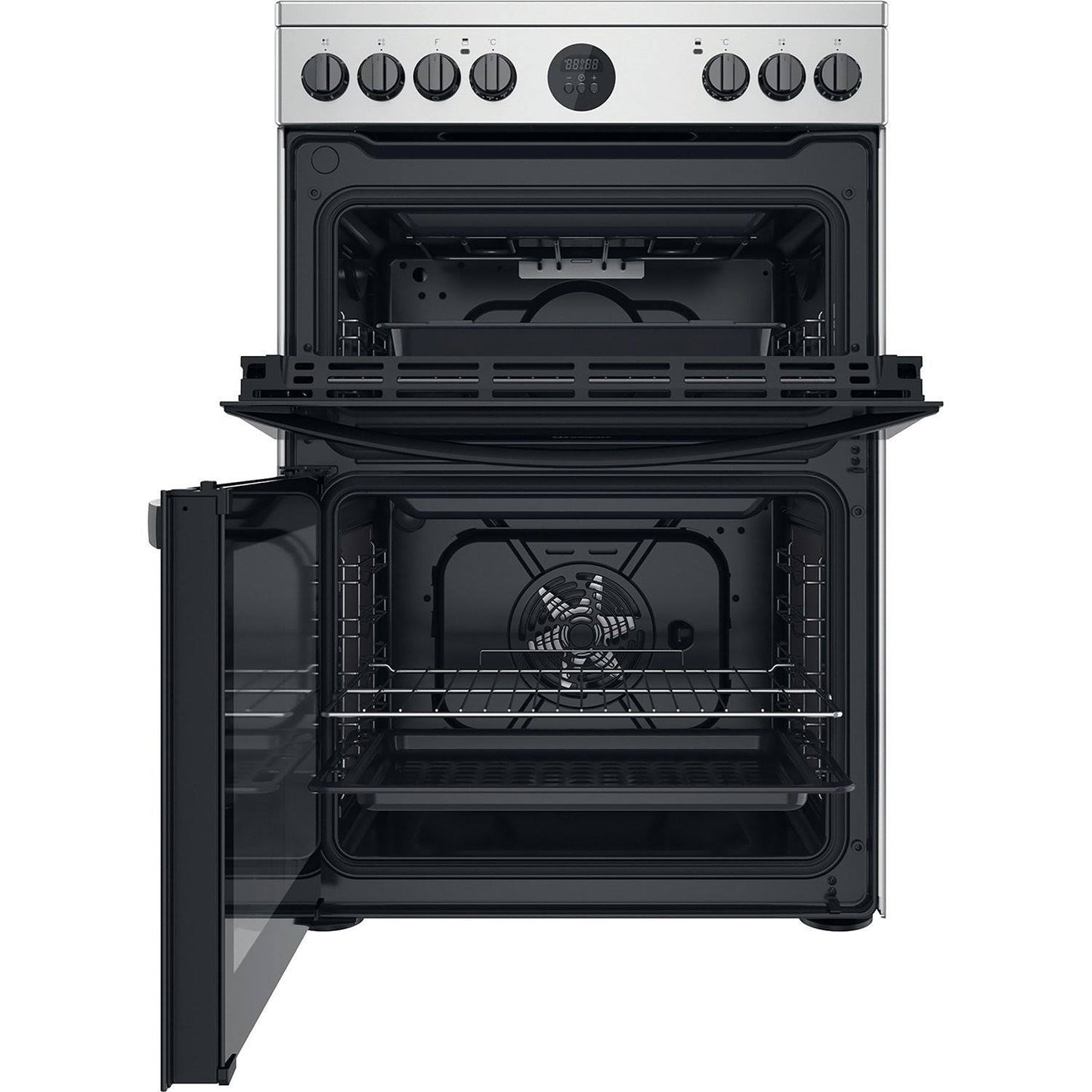 Indesit ID67V9HCX/UK 60cm Electric Double Cooker