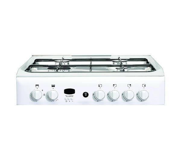 Indesit ID60G2W Gas Double Cooker White 60cm